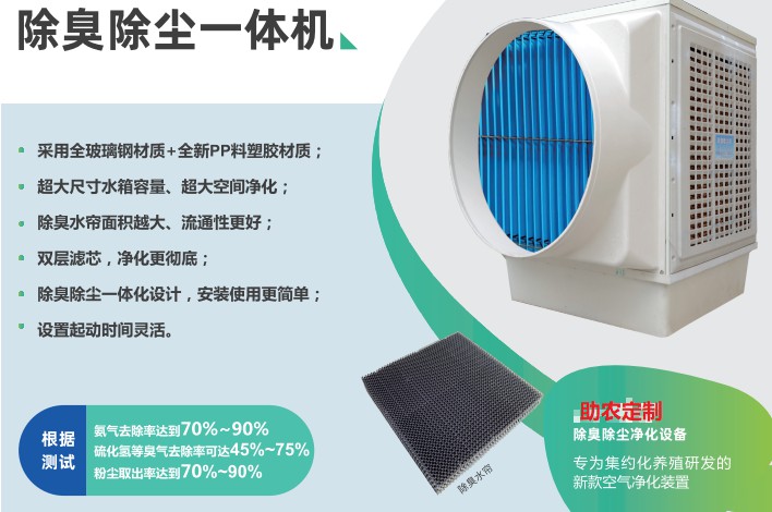 畜牧養(yǎng)殖換氣除塵除臭機(jī)，快速解決封閉養(yǎng)殖場(chǎng)排氣臭味大導(dǎo)致環(huán)保壓力
