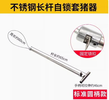 不銹鋼套豬器豬用保定器套豬嘴神器母豬套索桿養(yǎng)殖場抓豬器